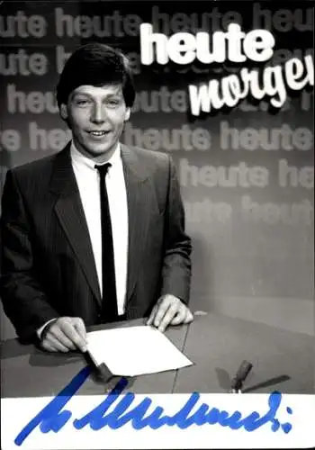 Ak Moderator Karlo Malmedie, Portrait, Autogramm