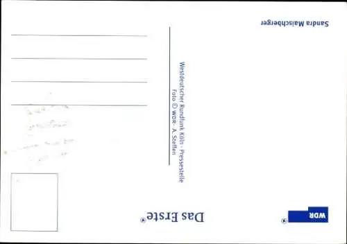 Ak Moderatorin Sandra Maischberger, Portrait, Autogramm