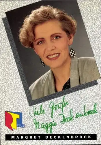 Ak Schauspielerin Margret Deckenbrock, Portrait, Autogramm