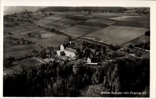 Ak Überlingen am Bodensee, Schloss Spetzgart, Fliegeraufnahme