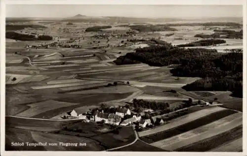 Ak Tempelhof Kreßberg in Württemberg, Fliegeraufnahme, Schloss