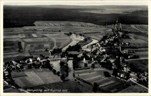 Ak Schöngeising in Oberbayern, Luftaufnahme