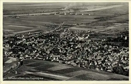 Ak Osthofen in Rheinhessen, Fliegeraufnahme