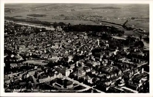 Ak Schweinfurt in Unterfranken Bayern, Fliegeraufnahme