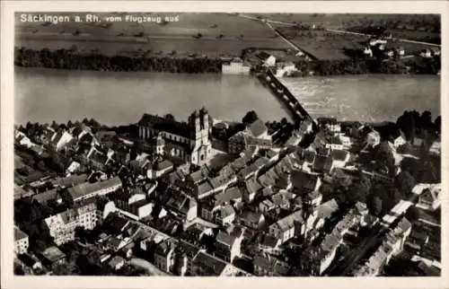 Ak Bad Säckingen am Hochrhein, Fliegeraufnahme