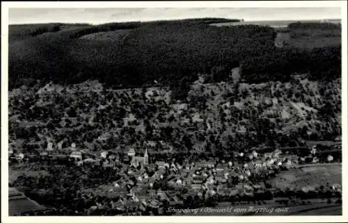 Ak Schneeberg im Odenwald Unterfranken, Fliegeraufnahme