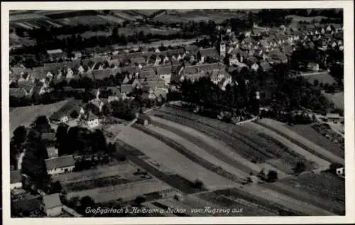 Ak Großgartach Leingarten in Württemberg, Fliegeraufnahme