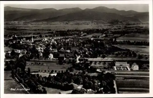 Ak Bad Krozingen im Breisgau Schwarzwald, Fliegeraufnahme