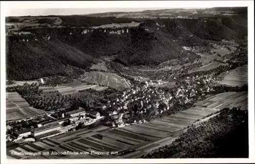 Ak Oberlenningen Lenningen in Württemberg, Fliegeraufnahme, Albhochfläche