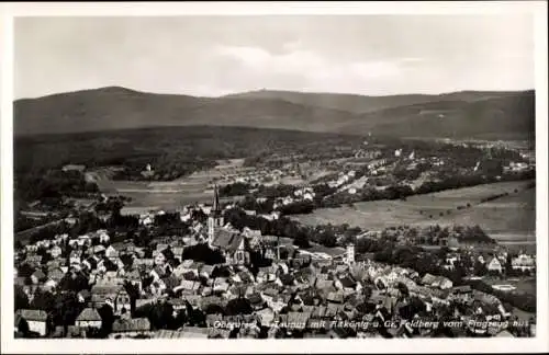 Ak Oberursel im Taunus Hessen, Fliegeraufnahme mit Altkönig und großem Feldberg