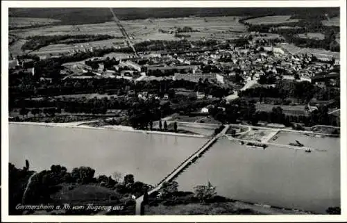 Ak Germersheim am Rhein, Fliegeraufnahme