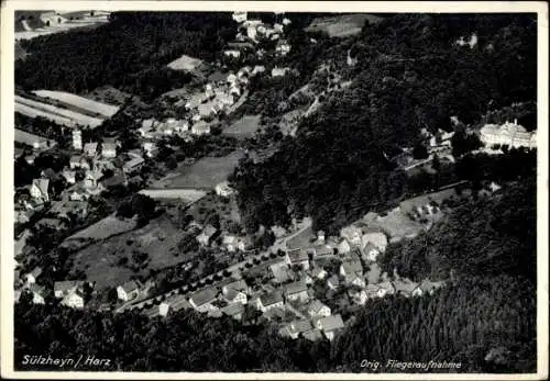 Ak Sülzhayn Ellrich im Harz Thüringen, Fliegeraufnahme