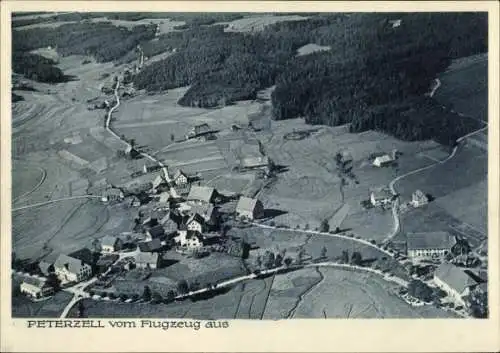 Ak Peterzell Sankt Georgen im Schwarzwald, Fliegeraufnahme