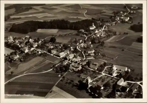 Ak Tegernbach Rudelzhausen in Oberbayern, Fliegeraufnahme