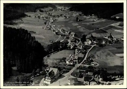 Ak Obertal Baiersbronn im Schwarzwald, Fliegeraufnahme