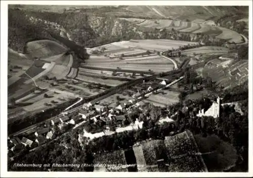 Ak Altenbamberg, Fliegeraufnahme, Burg Altenbaumburg