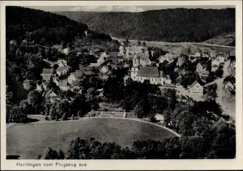 Ak Herrlingen Blaustein in Württemberg, Fliegeraufnahme