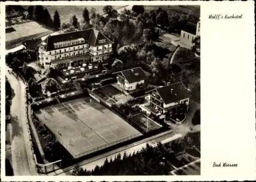 Ak Bad Wiessee in Oberbayern, Fliegeraufnahme, Werner's Hotel Eden