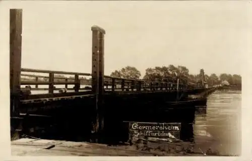 Ak Germersheim am Rhein, Schiffbrücke