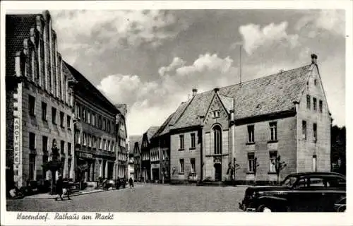 Ak Warendorf im Münsterland, Rathaus, Markt