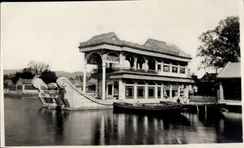 Foto Beijing Peking China, Sommerpalast, Marmorboot