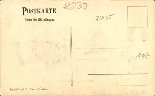 Passepartout Ak Bad Reichenhall in Oberbayern, Totalansicht, Dackel, Trachten