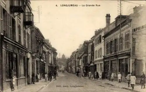 Ak Longjumeau Essonne, La Grande Rue