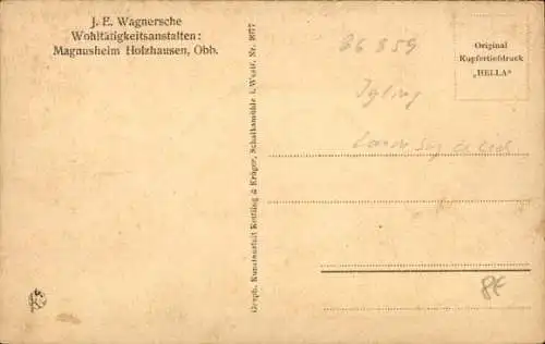 Ak Holzhausen Igling in Oberbayern, J. E. Wagnersche Wohltätigkeitsanstalten, Magnusheim