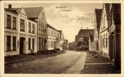 Ak Bredstedt in Nordfriesland, Hohlegasse, Gasthof Friedrichsen