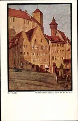 Künstler Ak Dotzler, Nürnberg, Blick vom Dürerhaus