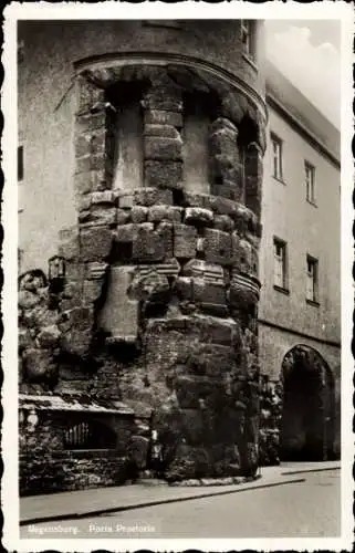 Ak Regensburg an der Donau Oberpfalz, Porta Praetoria