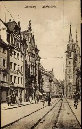 Ak Nürnberg in Mittelfranken, Königstraße, Kirche