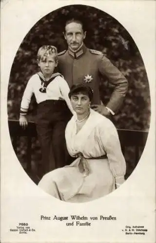 Ak Prinz August Wilhelm von Preußen, Alexandra Viktoria, Prinz Alexander Ferdinand, Liersch 7880