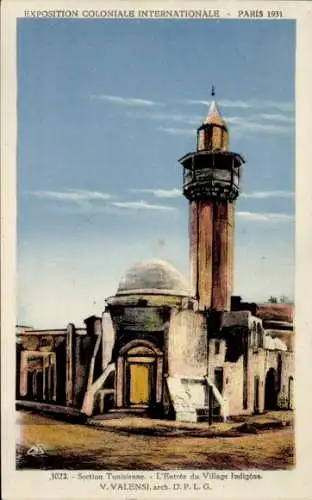 Ak Paris, Exposition Coloniale Internationale 1931, Section Tunisienne, Village Indigene