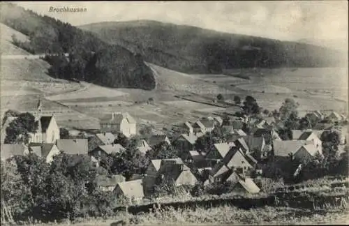 Ak Bruchhausen Olsberg im Sauerland, Panorama vom Ort, Felder