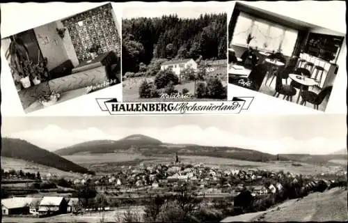 Ak Hallenberg im Sauerland, Restaurant Waldhaus, Weisntube, Cafe