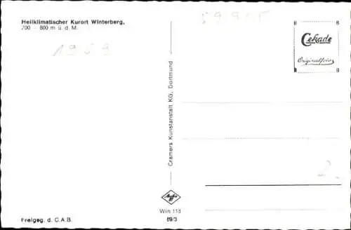 Ak Winterberg im Sauerland, Panorama