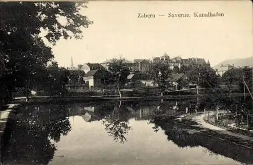 Ak Saverne Zabern Elsass Bas Rhin, Kanalhafen