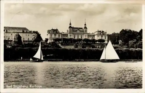 Ak Bad Segeberg in Holstein, Kurhaus, Segelboote