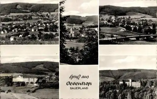 Ak Oeventrop Arnsberg im Sauerland, Panorama, Teilansichten