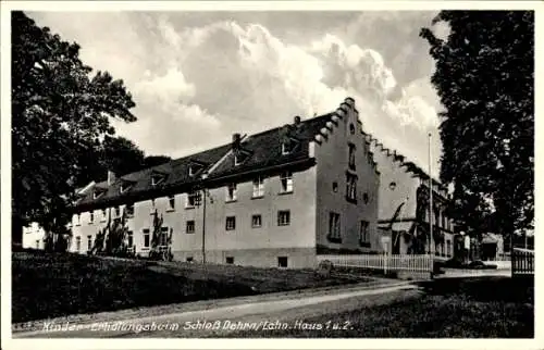 Ak Dehrn Runkel an der Lahn, Kindererholungsheim Schloss Dehrn Haus 1 und 2