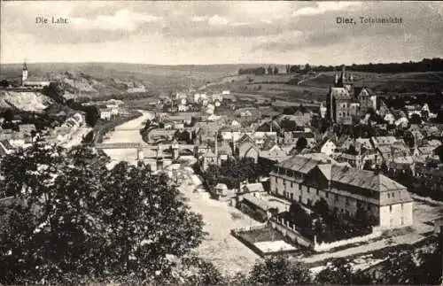 Ak Diez im Rhein Lahn Kreis Rheinland Pfalz, Totale der Stadt