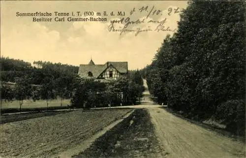 Ak Tenne Steinfischbach Waldems, Gasthaus von Carl Gemmer Bachon