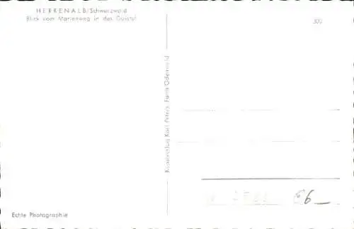 Ak Bad Herrenalb im Schwarzwald, Blick vom Marienweg, Gaistal, Panorama