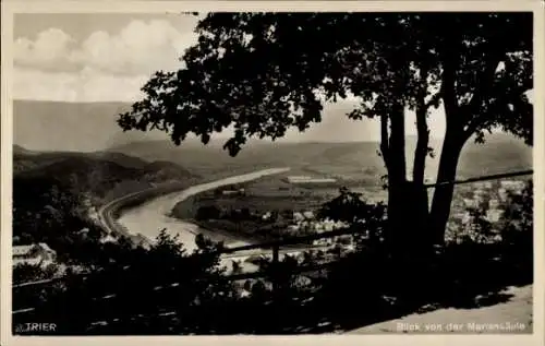 Ak Trier an der Mosel, Blick von Mariensäule, Panorama