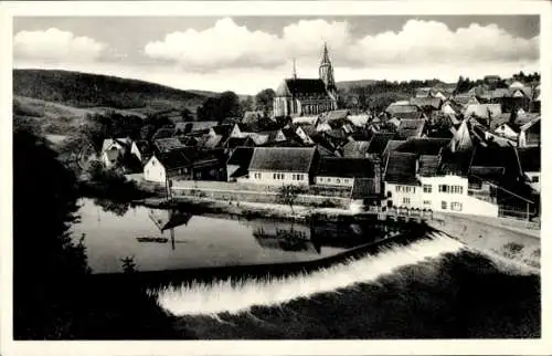 Ak Meisenheim am Glan Pfalz, Stauwehr, Schlosskirche