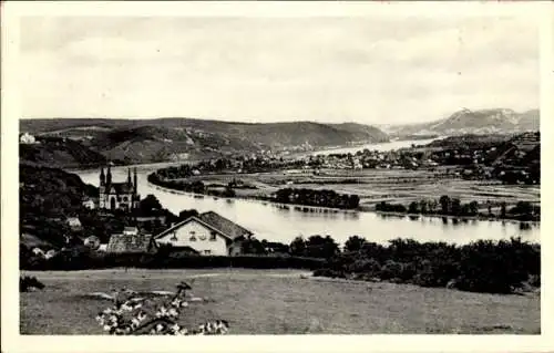 Ak Remagen am Rhein, Panorama, Hotel Waldburg