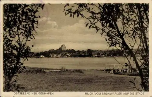 Ak Ostseebad Heiligenhafen in Holstein, Blick vom Steinwarder