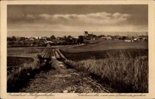 Ak Ostseebad Heiligenhafen in Holstein, Gesamtansicht, Blick von Landseite