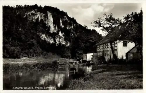 Ak Schottersmühle Wiesenttal Fränkische Schweiz, Teilansicht